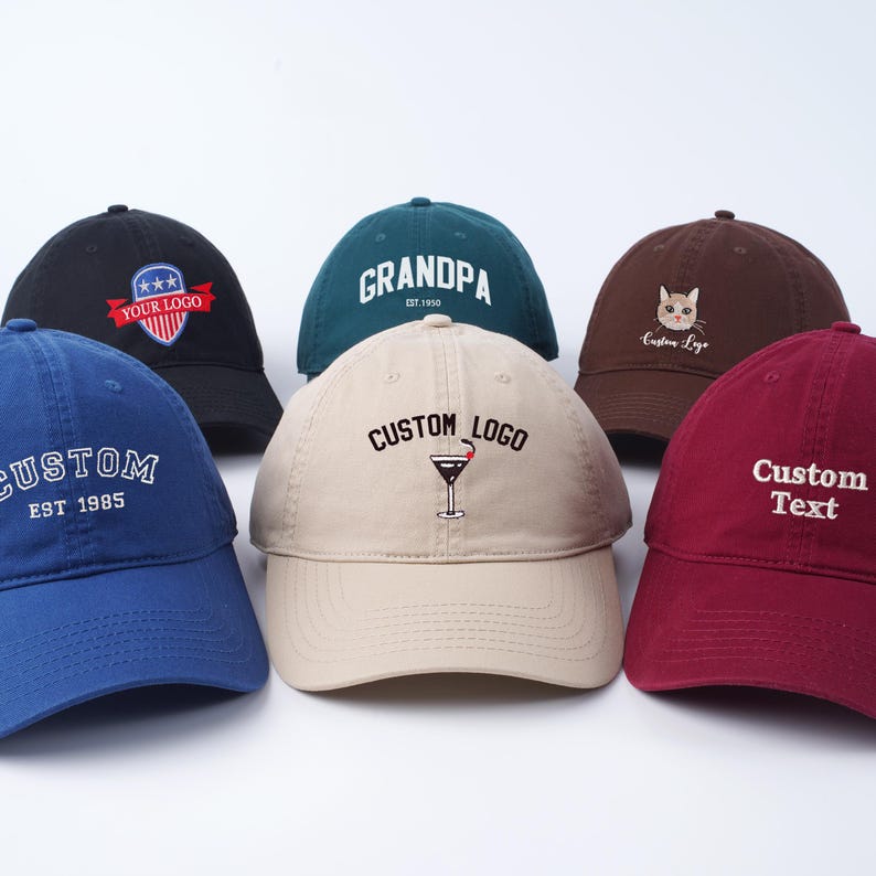 Custom Text Embroidered Hat,Personalized Cap with Name and Logo